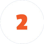 Red colored number two