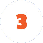 Red colored number three