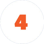 Red colored number four